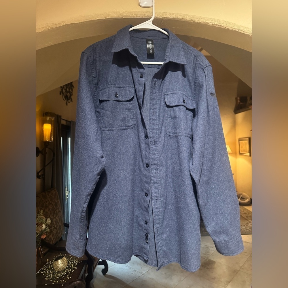 Burnside Dark Blue Shirt Jacket